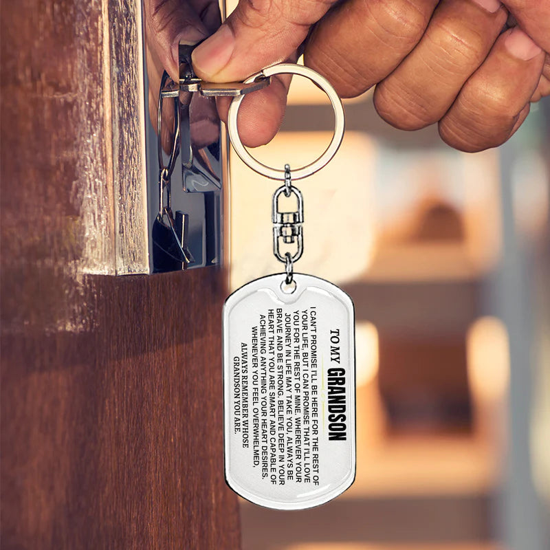 🎁Perfect Gift to My Grandson-Personalized Keychain