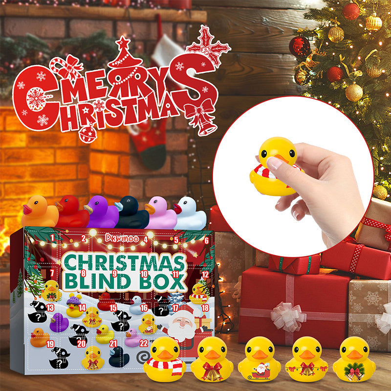 Christmas Advent Calendar 2023 - 24 Days Countdown Calendar Rubber Duckies Toy & Gift for Kids