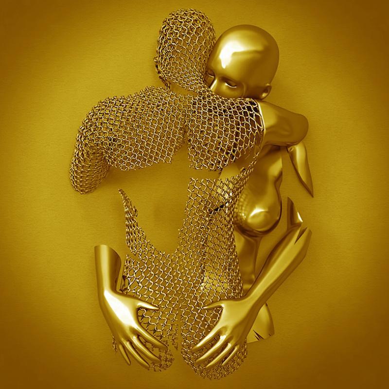 Love Heart 3D Effect Wall Art Painting