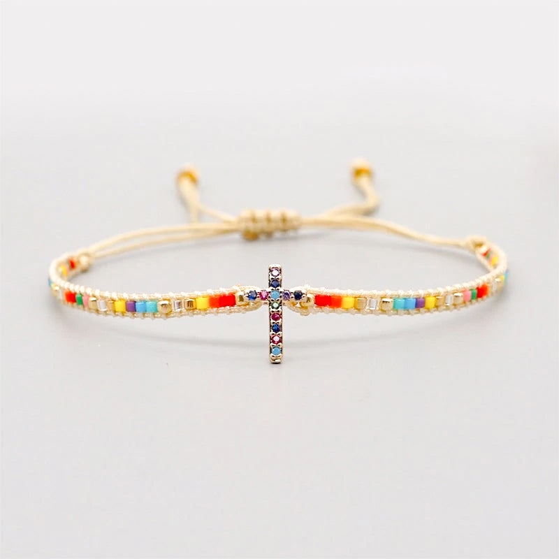 Gift To My Wife - Pavé Cross Bracelet