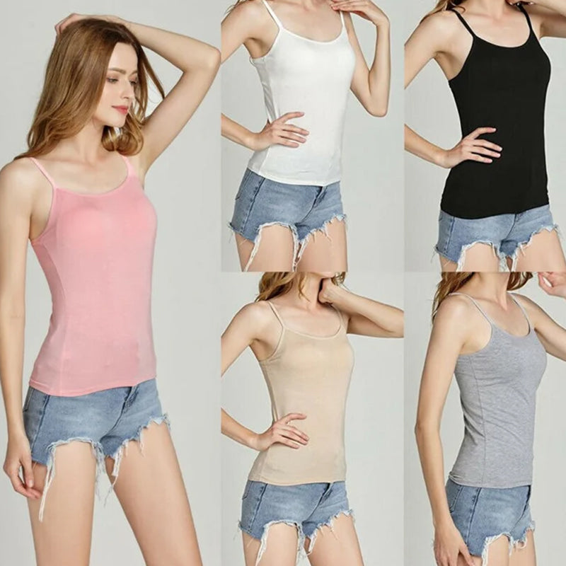 Women’s Tank Top with Built in Removable Bra