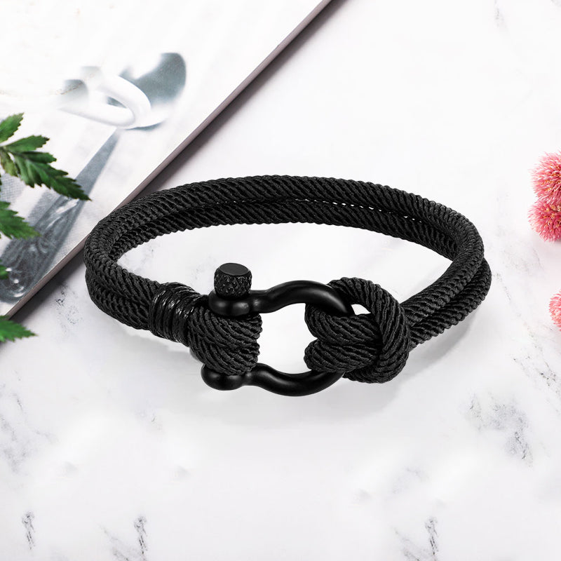Love You Forever Nautical Braided Rope Bracelet - To My Son/Grandson