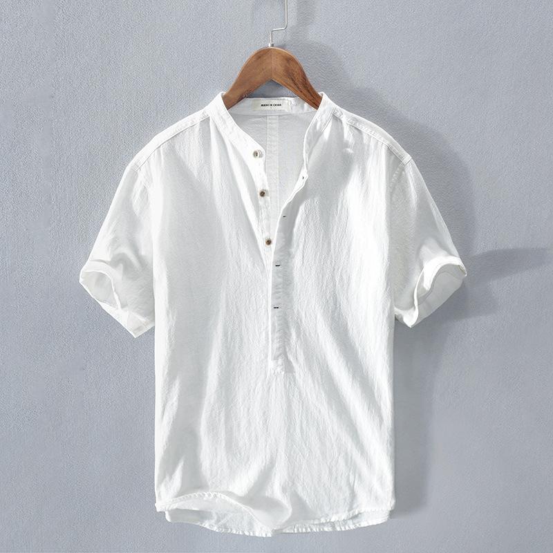 Provence Linen Solid Color Shirt for Men