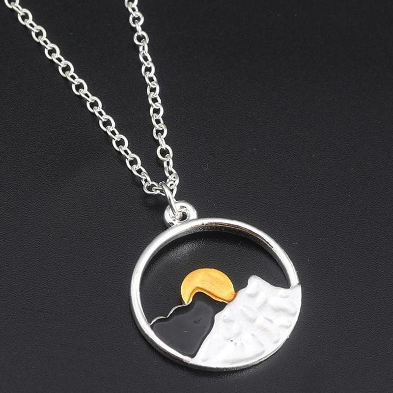 Sunrise & Sunset Montain Couple Necklaces