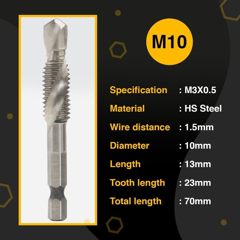 6pcs High-speed Steel Thread Spiral Screws Set