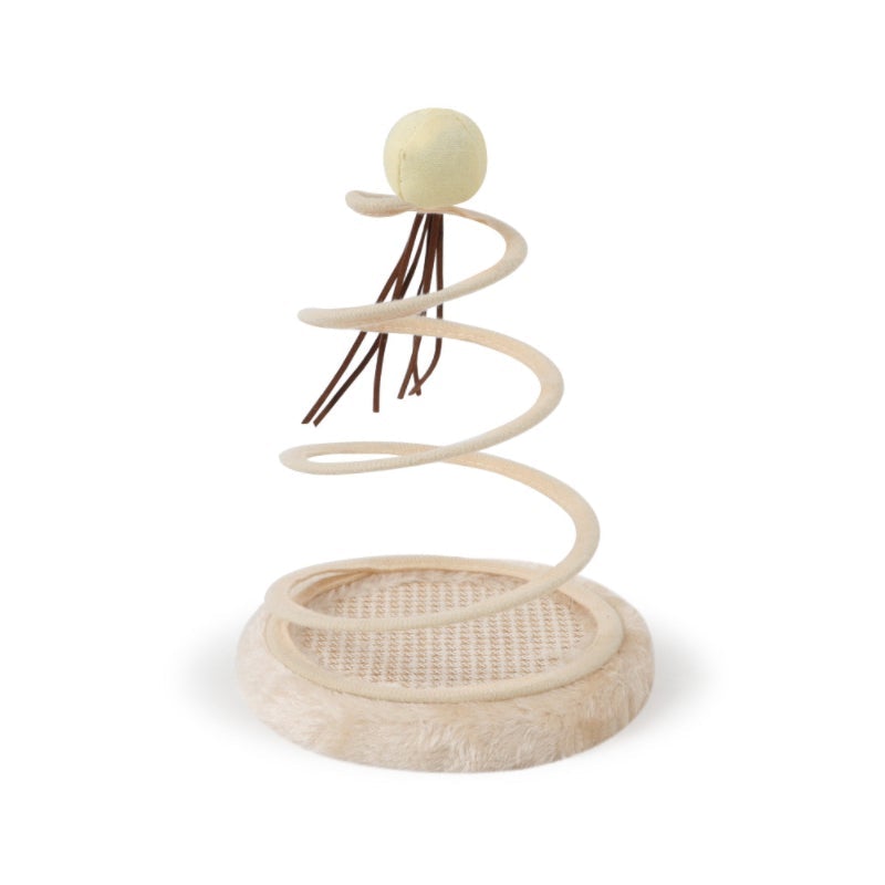 Simulation Mouse Plush Spiral Steel Wire Spring Disc Toy