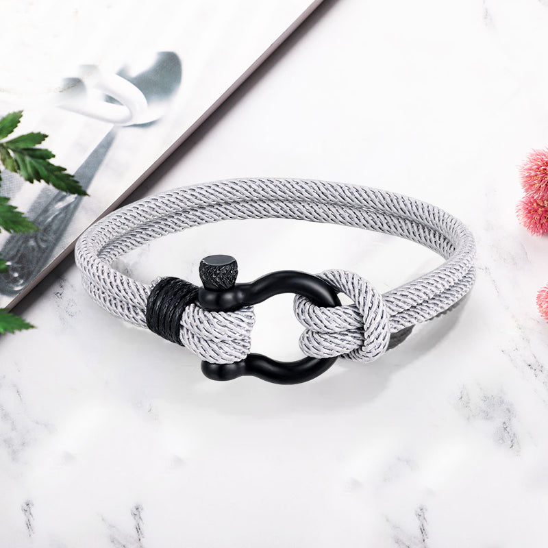 Love You Forever Nautical Braided Rope Bracelet - To My Son/Grandson
