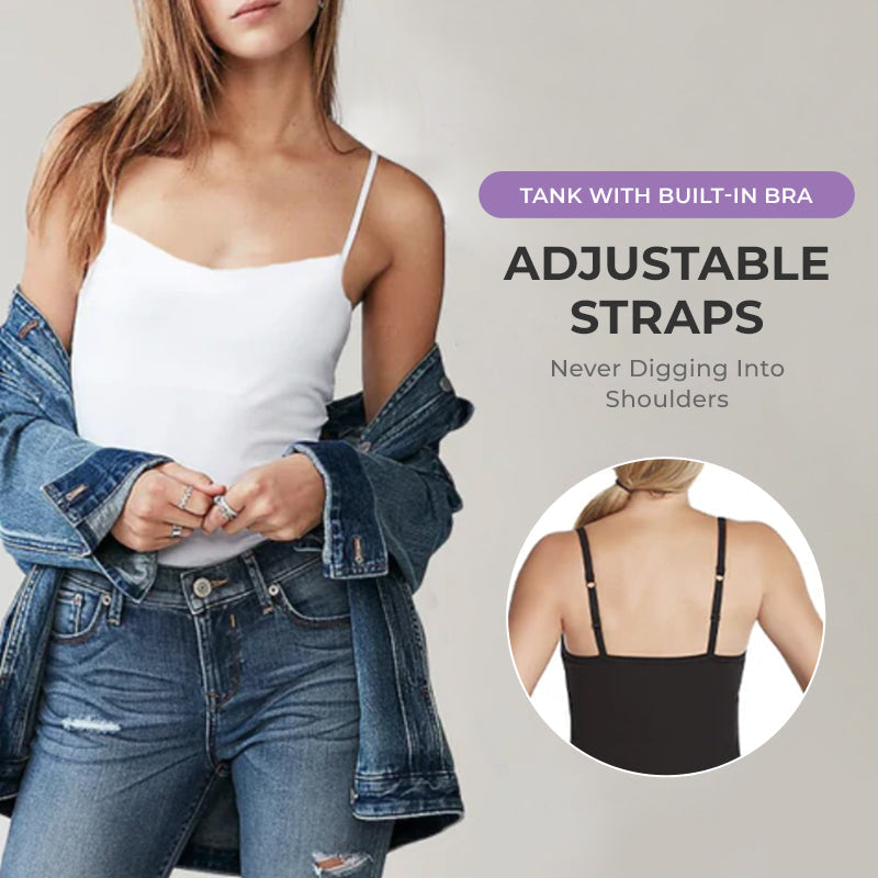 Women’s Tank Top with Built in Removable Bra