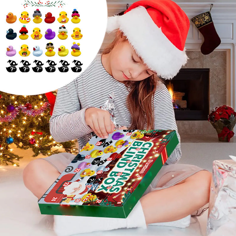Christmas Advent Calendar 2023 - 24 Days Countdown Calendar Rubber Duckies Toy & Gift for Kids