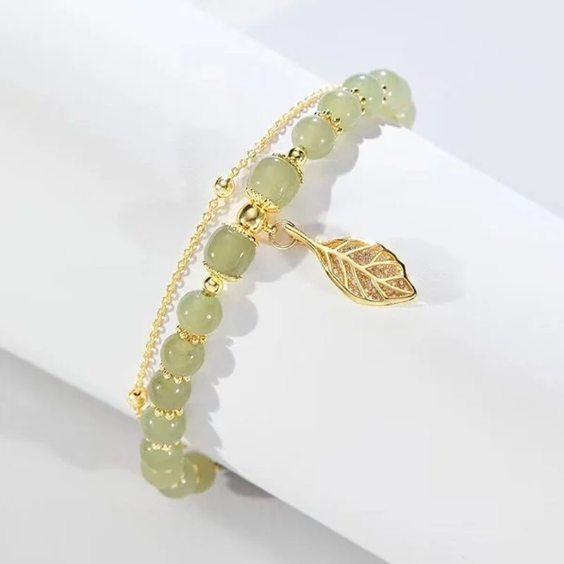 Lucky WADA Jade Bracelet - Gold Leaf, Mermaid, Peanut