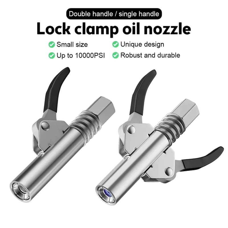 Strong Lock on Grease Tool Couplers, High Pressure Grease Gun Coupler