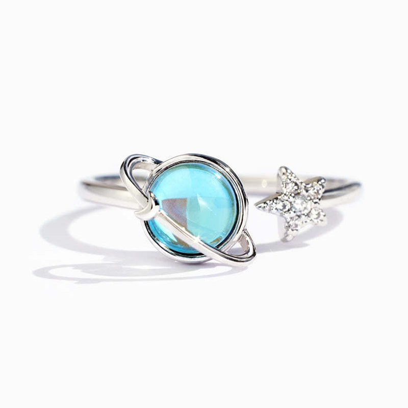 To My Daughter Gift - Star & Moon Rotatable Ring for Stress Relief
