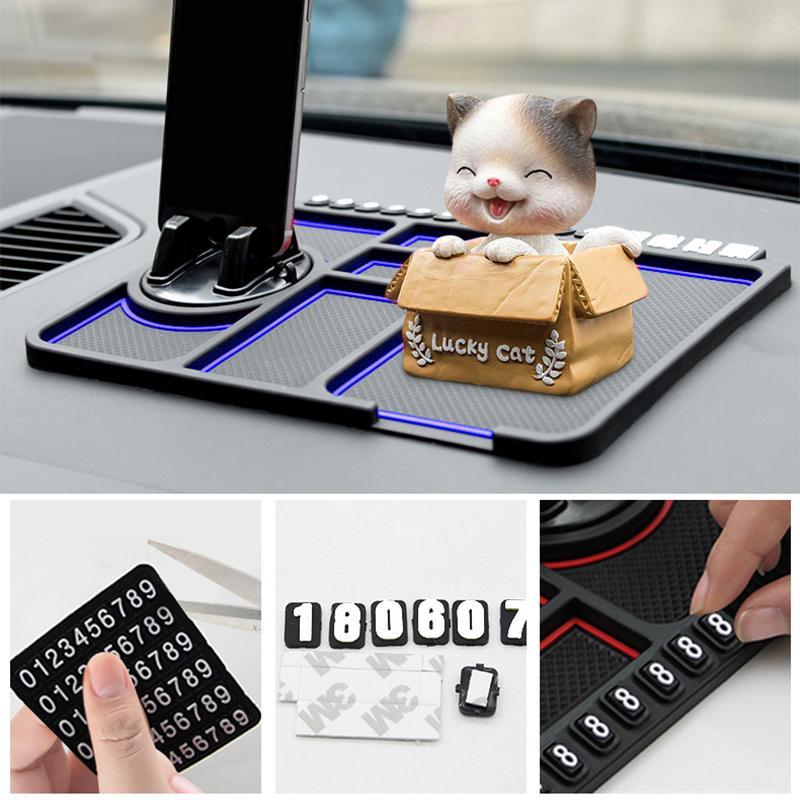 Anti-Skid Car Dashboard Sticky Pad, 4 in 1Multi-function Non-slip Phone Holder