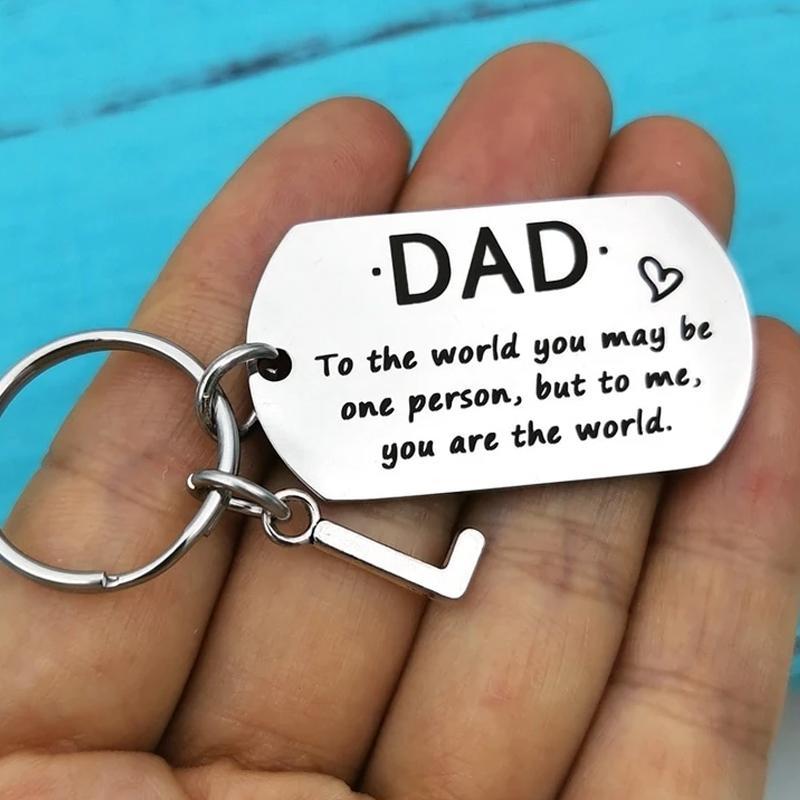 Inspirational Personalised Keychain Gifts For Dad/Mom - To Me You Are The World