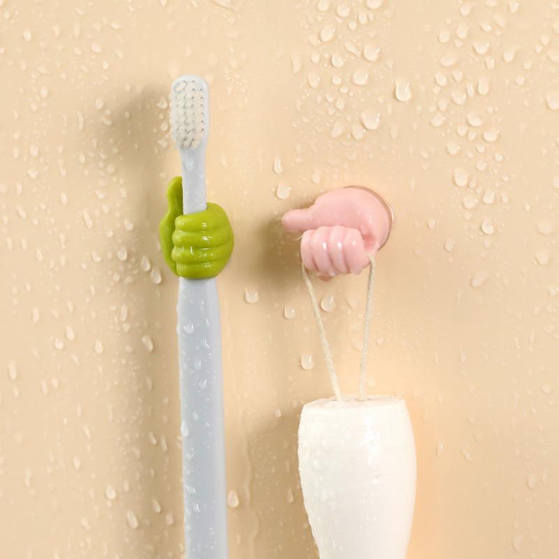 Creative Self-Adhesive Thumb-up Shape Wall Hooks, Adhesive Small Hand Hooks