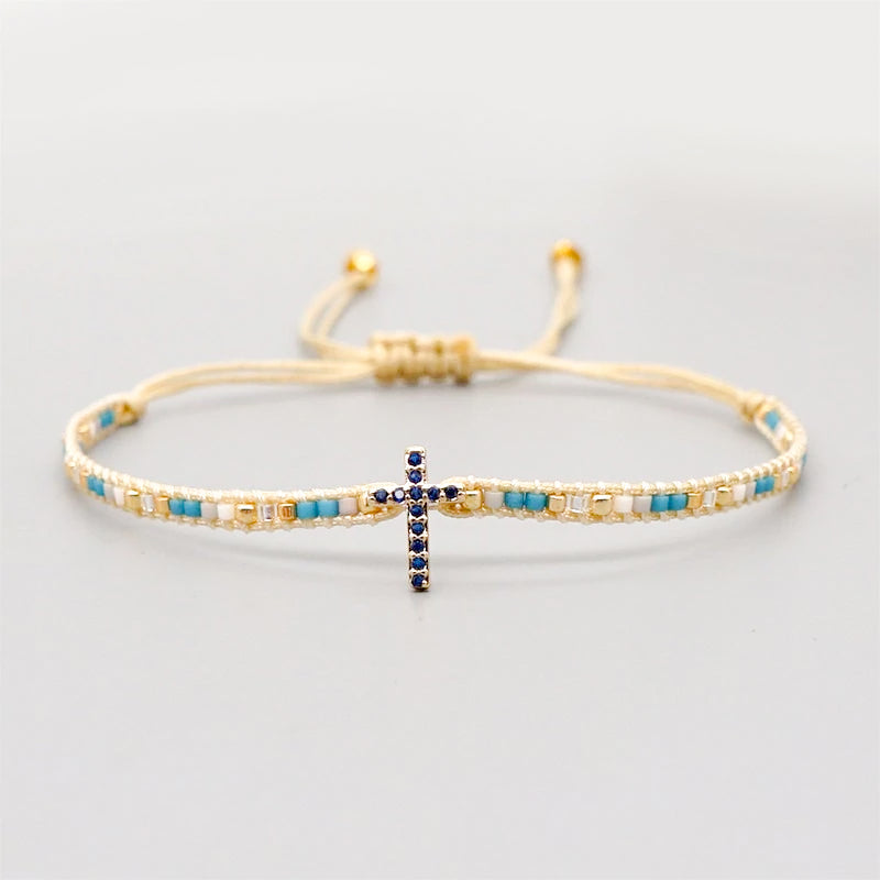 Gift To My Wife - Pavé Cross Bracelet