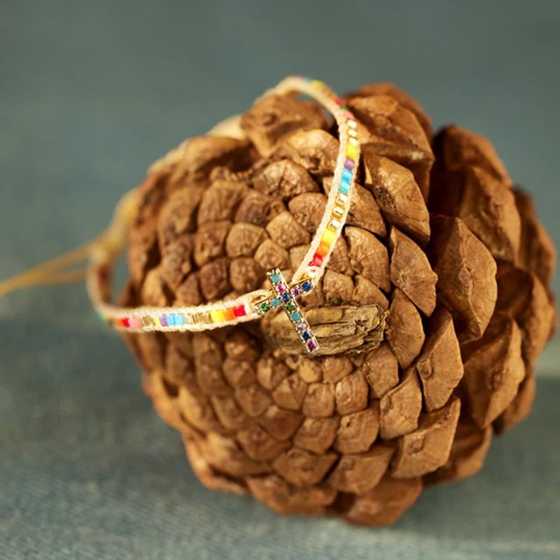 Gift To My Wife - Pavé Cross Bracelet