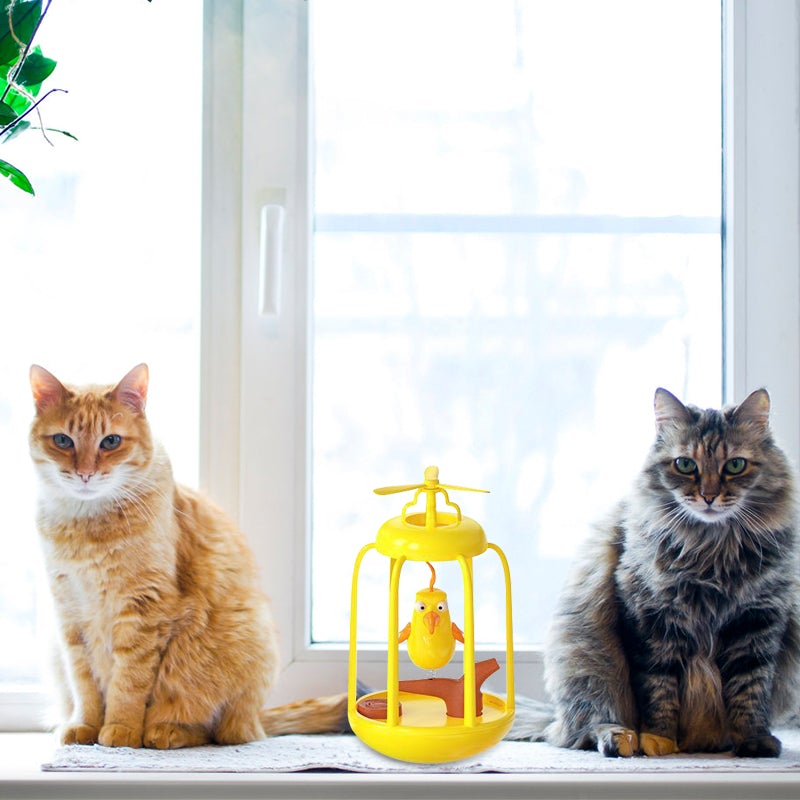 Caged Swing Bird Tumbler Cat Toy