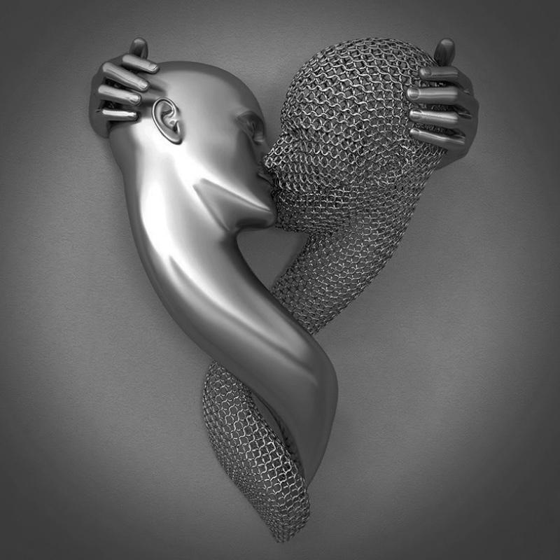 Love Heart 3D Effect Wall Art Painting
