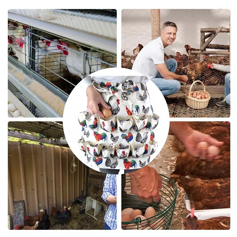 Multi-Pocket Eggs Harvest Working Aprons