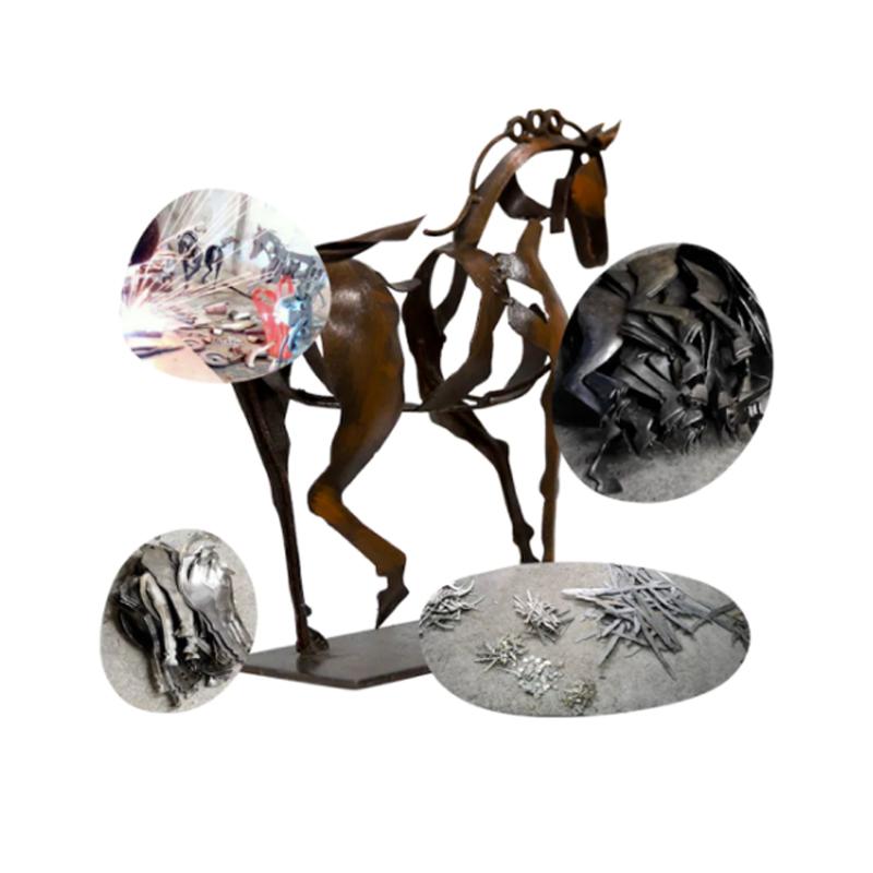 Handmade Metal Horse Sculpture "Adonis"