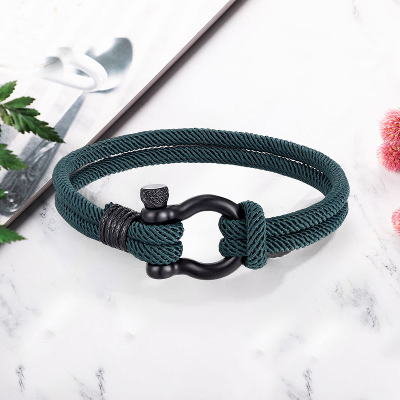Love You Forever Nautical Braided Rope Bracelet - To My Son/Grandson