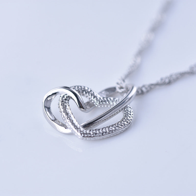To My Mom Interlocking Heart Necklace "Our Heart Are Always Linked Together"
