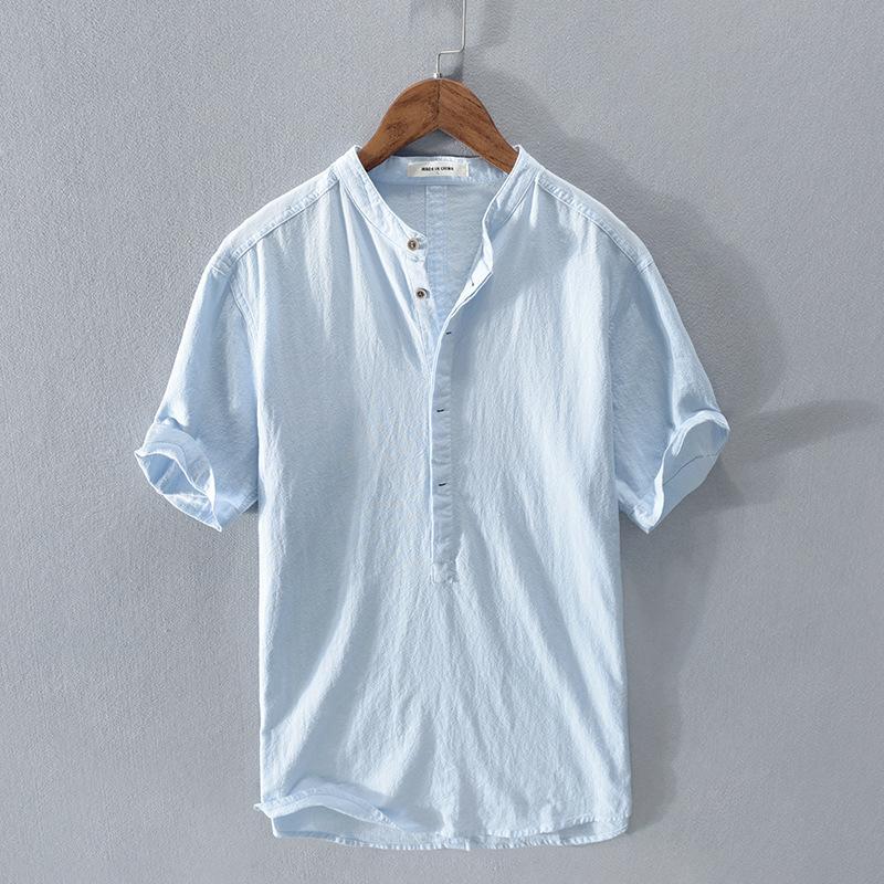 Provence Linen Solid Color Shirt for Men