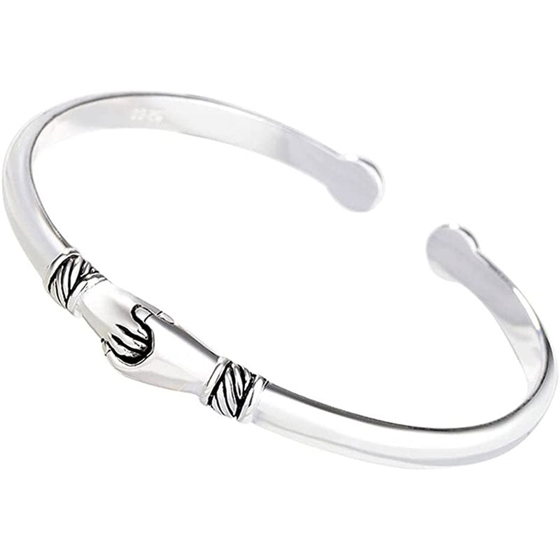 🤝Minimal Hug or Handshake Silver Bracelet Stunning Friendship Bracelet