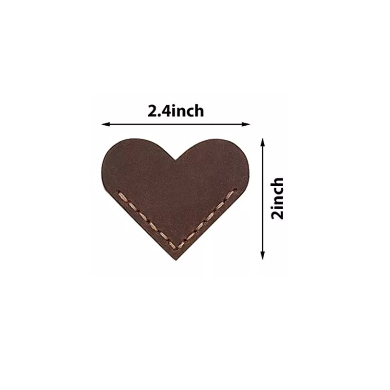 📖Vintage Leather Heart Bookmark Page Corner
