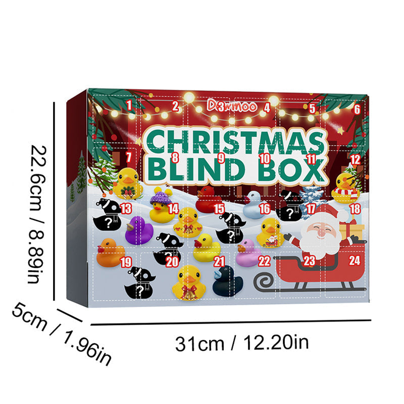 Christmas Advent Calendar 2023 - 24 Days Countdown Calendar Rubber Duckies Toy & Gift for Kids