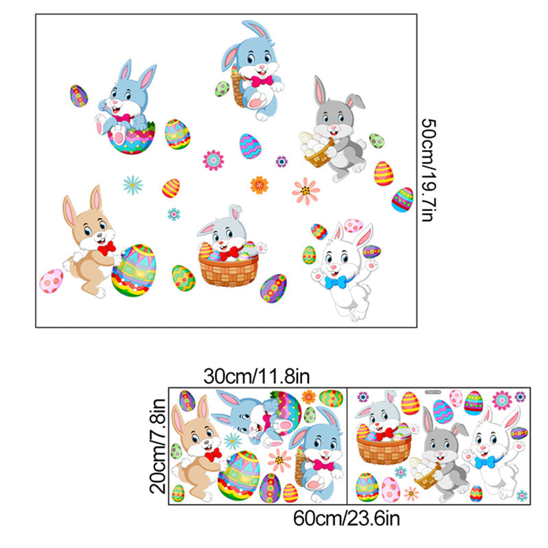 Bunny Egg Window Wall Sticker for Home Decoration (2 pcs)