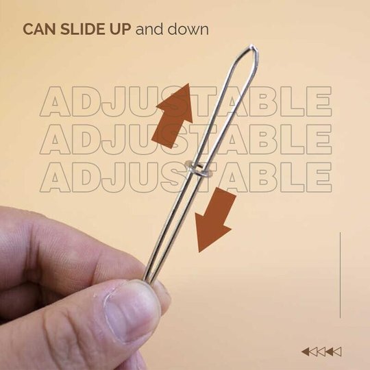 2pc Diy Rope Guide Forward Device Tool Elastic Silver Clip Needle Sewing Utility