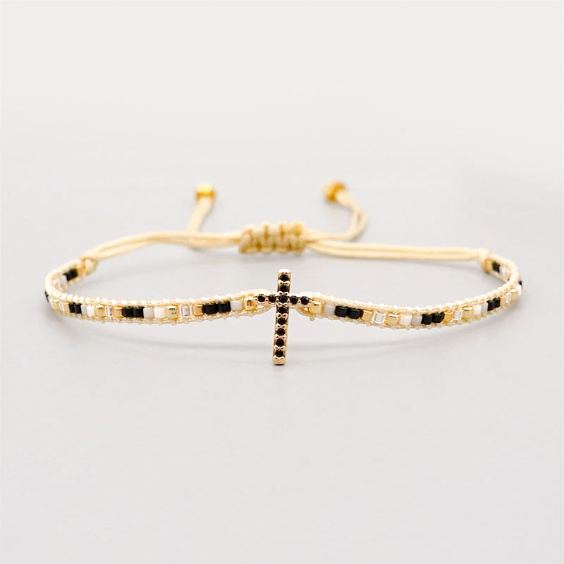 Gift To My Wife - Pavé Cross Bracelet