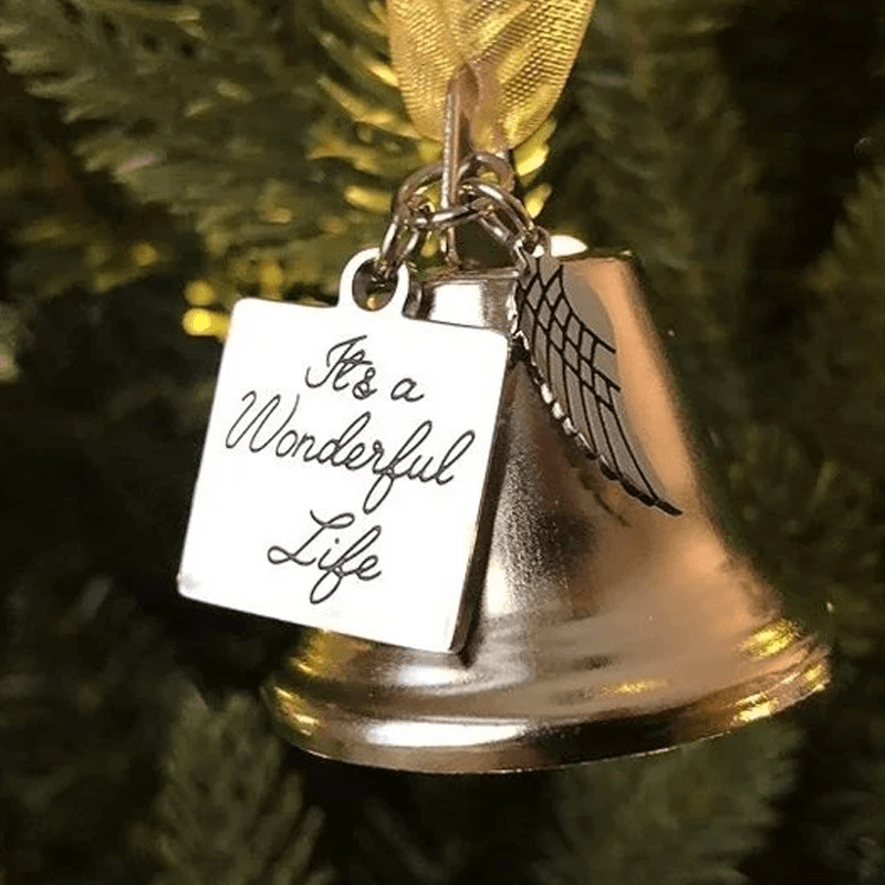 🎄Christmas Tree Memorial Ornaments Angel Wings Bell Pendant Hanging Decoration
