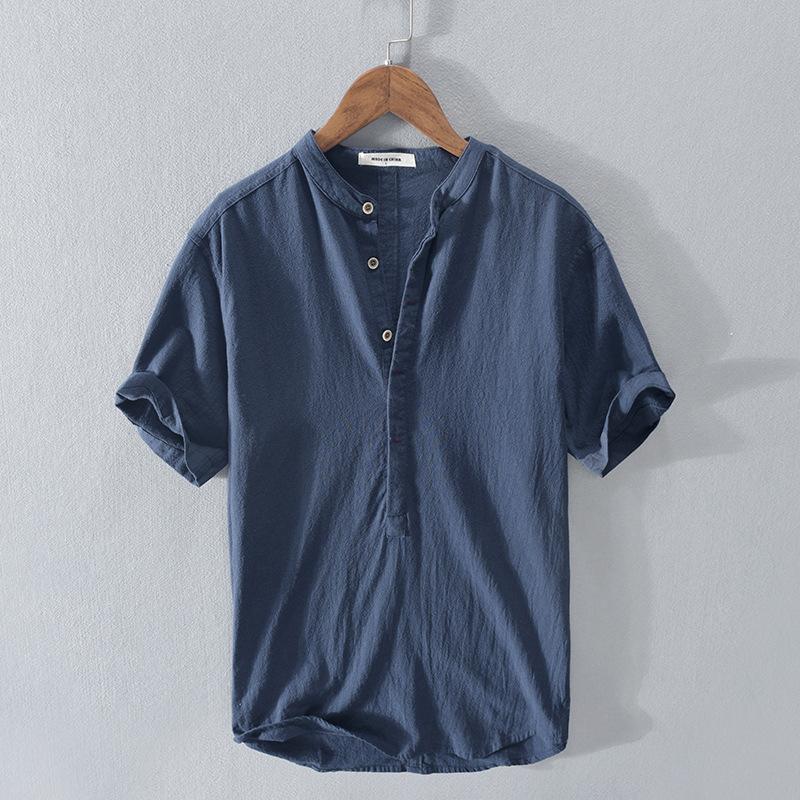Provence Linen Solid Color Shirt for Men