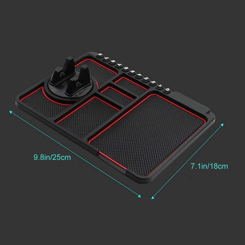 Anti-Skid Car Dashboard Sticky Pad, 4 in 1Multi-function Non-slip Phone Holder