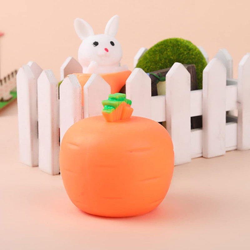 Squishes Carrot Rabbit Fidget Toys, Squeeze Toy Carrot Doll