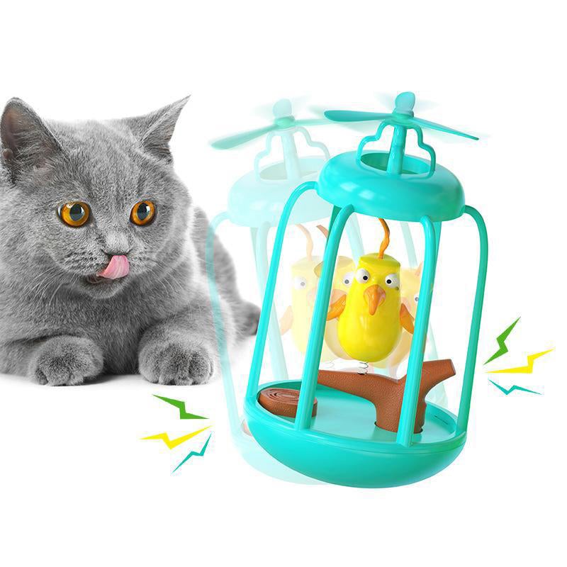 Caged Swing Bird Tumbler Cat Toy