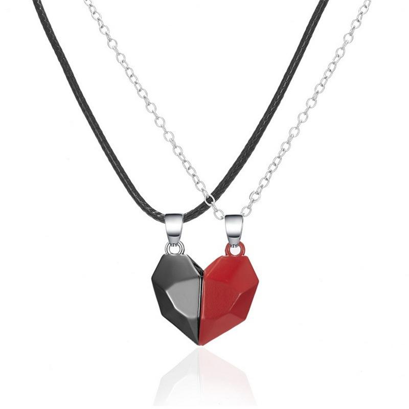 Couple Heart Stitching Necklace