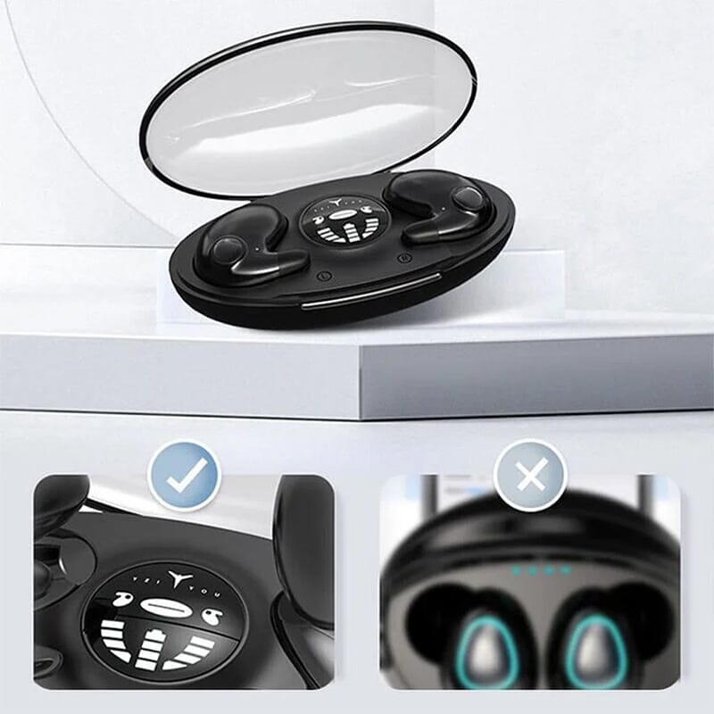 Invisible Sleep Wireless Earphone Waterproof, Double Noise-Cancelling