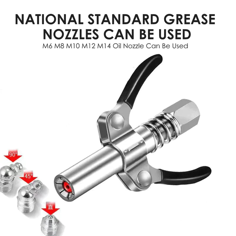 Strong Lock on Grease Tool Couplers, High Pressure Grease Gun Coupler