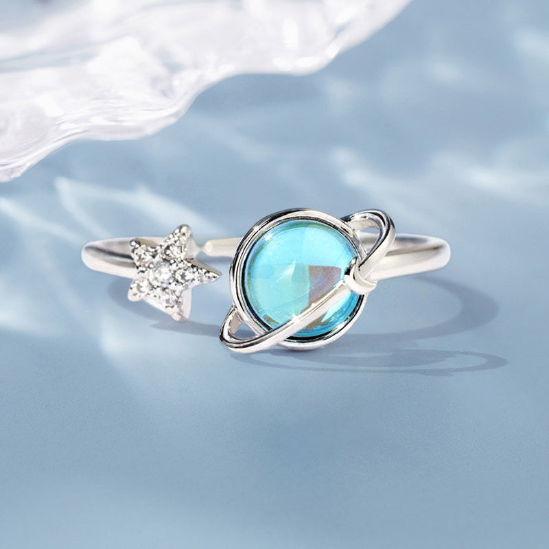 To My Daughter Gift - Star & Moon Rotatable Ring for Stress Relief