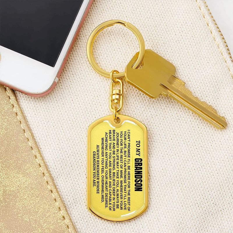 🎁Perfect Gift to My Grandson-Personalized Keychain
