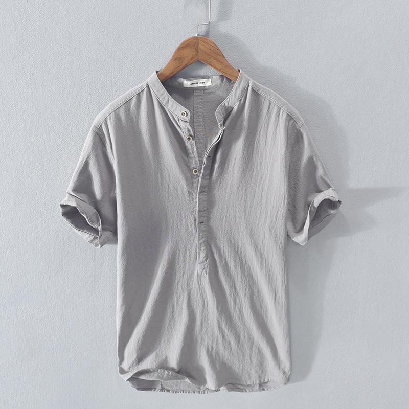 Provence Linen Solid Color Shirt for Men