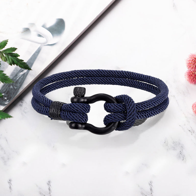 Love You Forever Nautical Braided Rope Bracelet - To My Son/Grandson