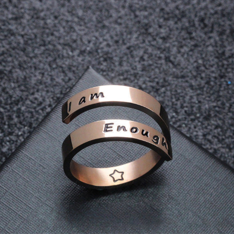 I Am Enough Awareness Ring