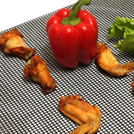 Teflon Non-stick BBQ Grill Mesh Mat for Reusable Cleaning