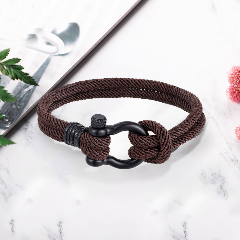 Love You Forever Nautical Braided Rope Bracelet - To My Son/Grandson