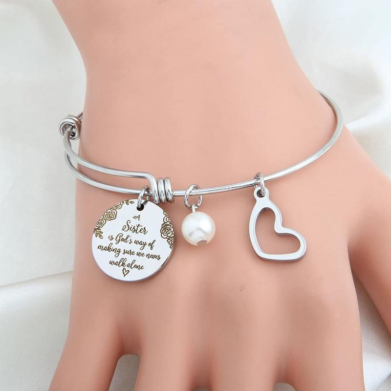 For Sister - A Sister Is God's Way Of Making Sure We Never Walk Alone Bangle